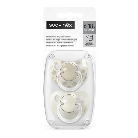 Suavinex smoczki uspokajające SX Pro 6m+ w opakowaniu