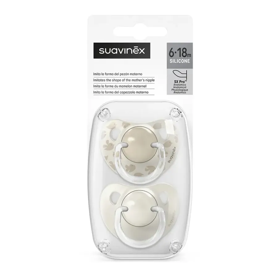 Suavinex smoczki uspokajające SX Pro 6m+ w opakowaniu