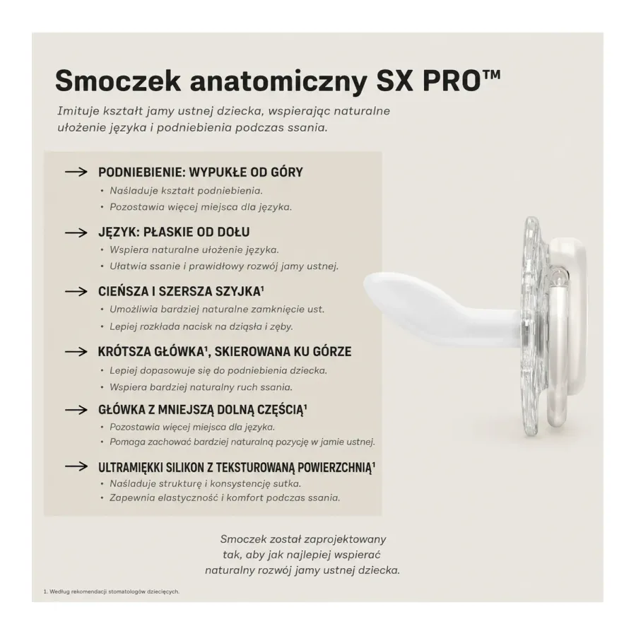 Smoczek Suavinex SX Pro do wyciszenia i odpoczynku niemowlęcia
