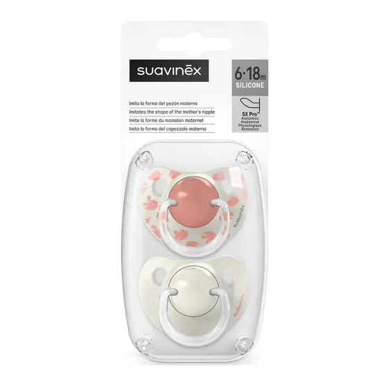 Suavinex smoczki uspokajające SX Pro 6m+ w opakowaniu