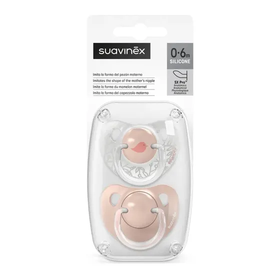 Suavinex smoczki uspokajające SX Pro 0m+ w opakowaniu