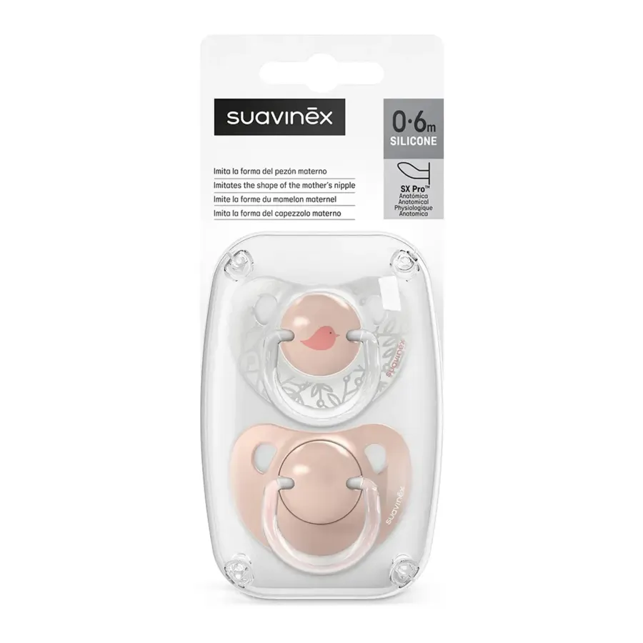 Suavinex smoczki uspokajające SX Pro 0m+ w opakowaniu