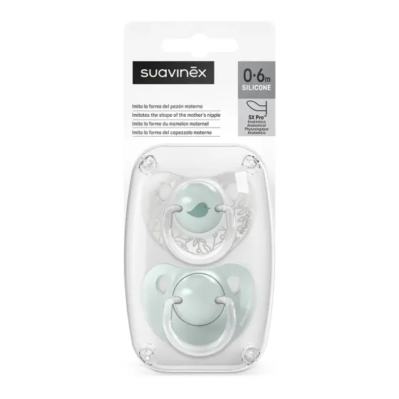 Suavinex smoczki uspokajające SX Pro 0m+ w opakowaniu