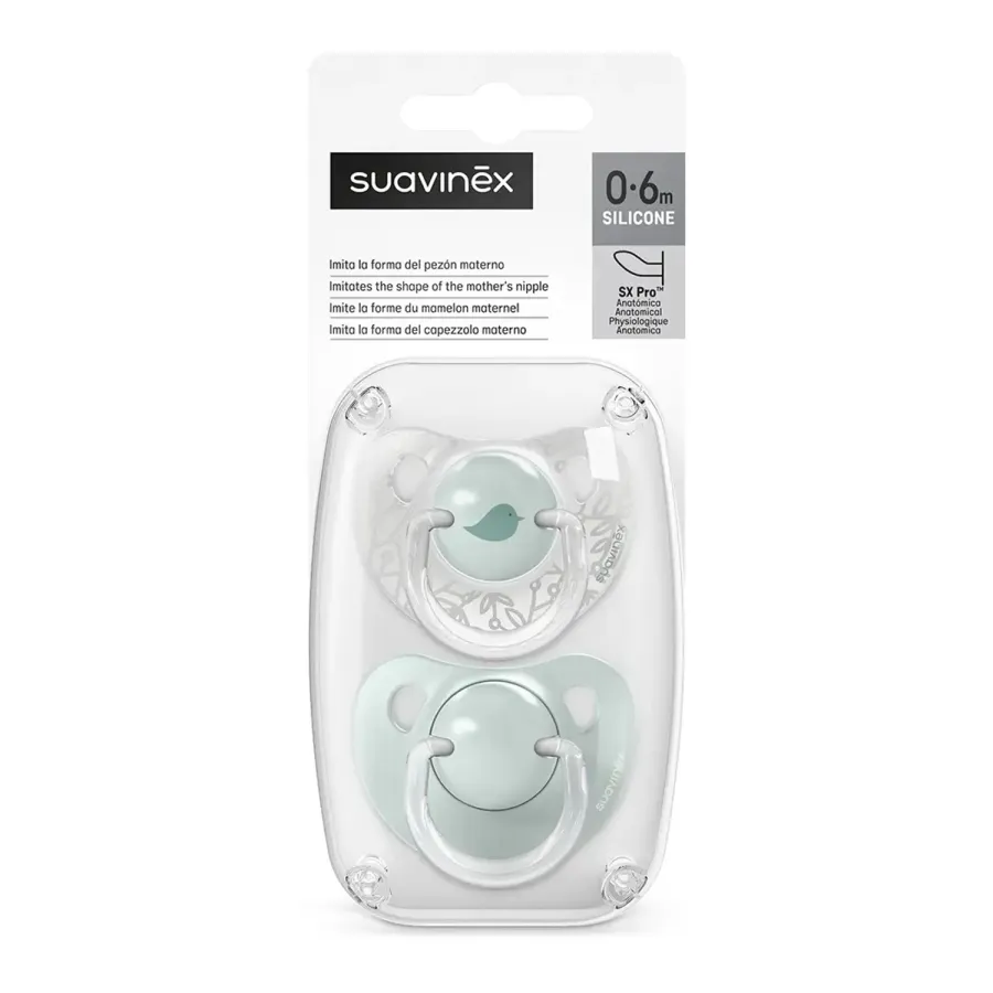 Suavinex smoczki uspokajające SX Pro 0m+ w opakowaniu