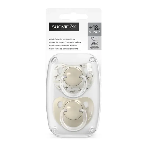 Suavinex smoczki uspokajające SX Pro 18m+ w opakowaniu