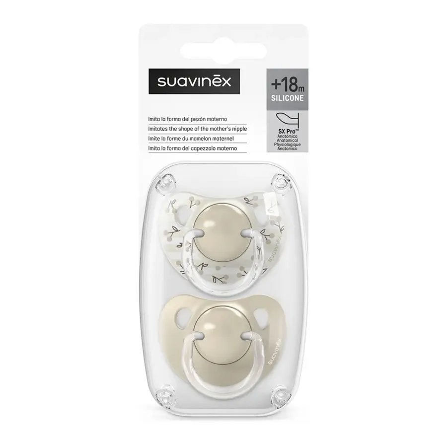 Suavinex smoczki uspokajające SX Pro 18m+ w opakowaniu