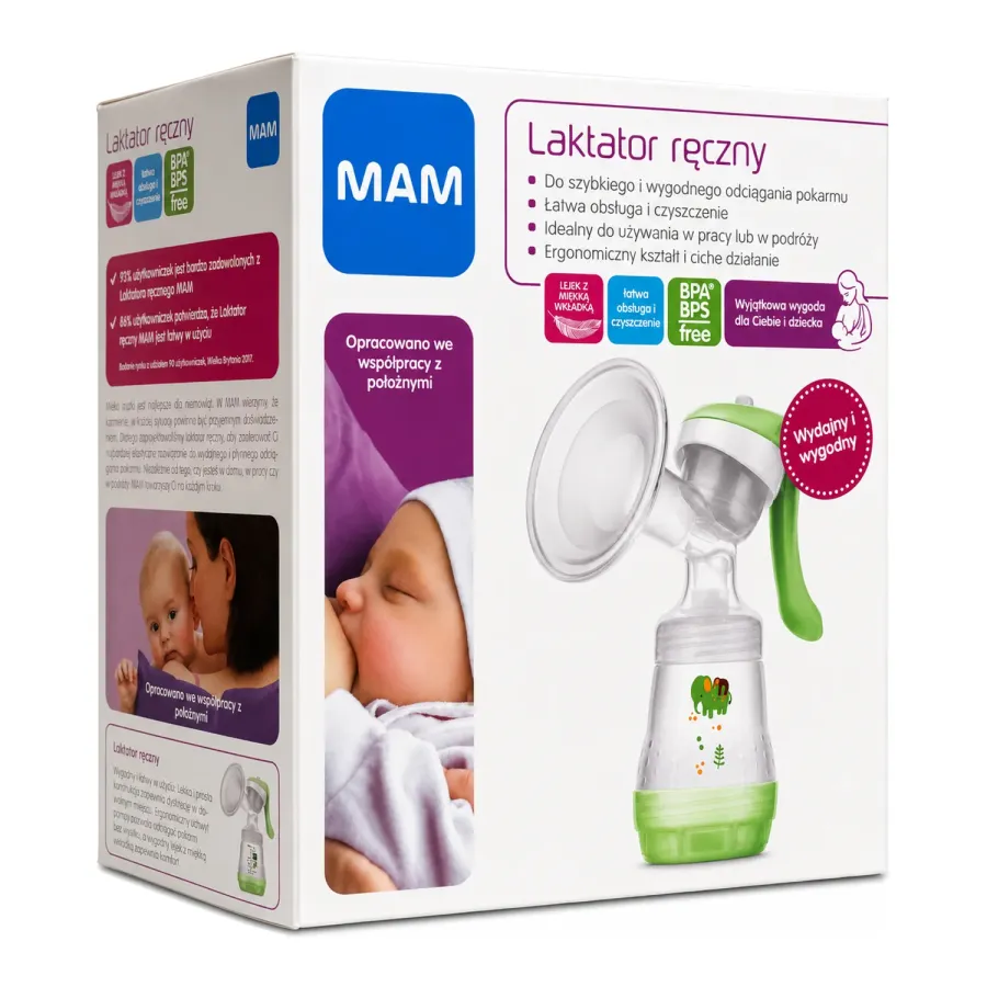 Zestaw MAM Baby laktator ręczny z butelką Anti-Colic 160 ml