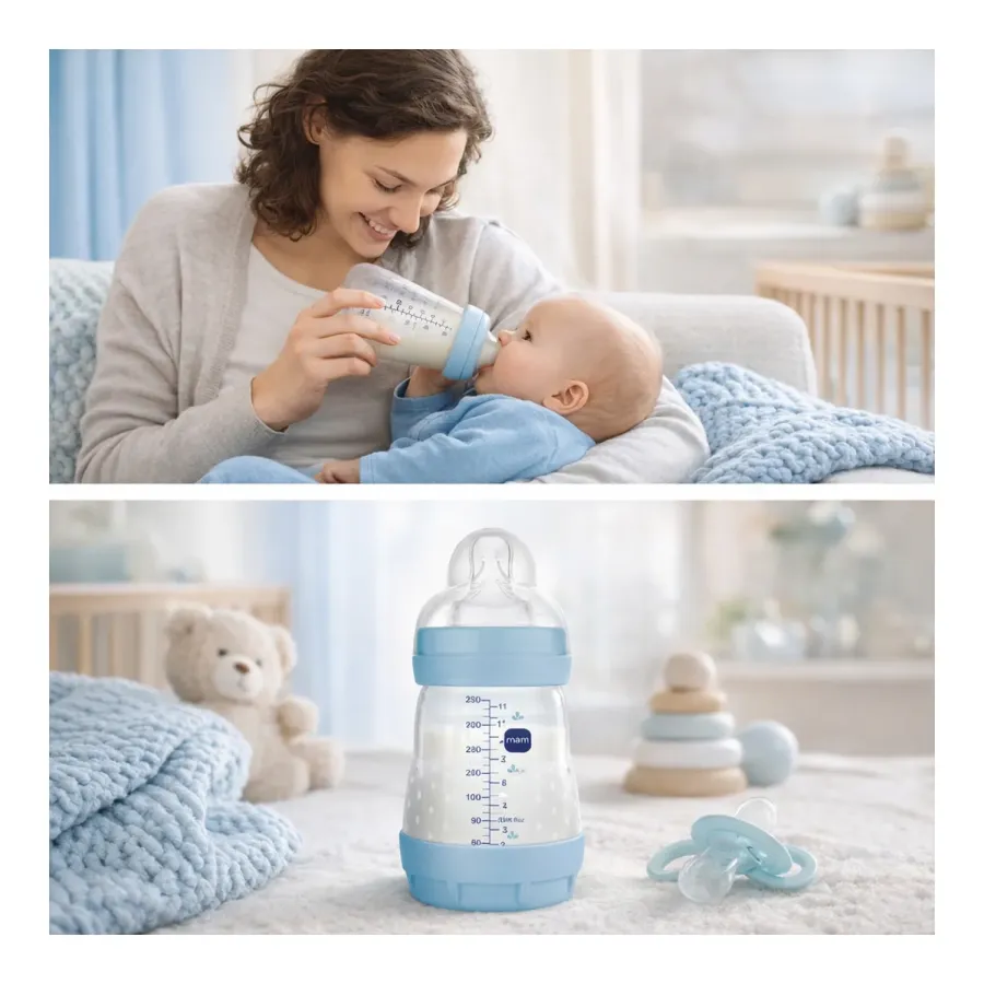 Zalety butelki MAM Baby Anti-Colic redukcja kolek i samosterylizacja