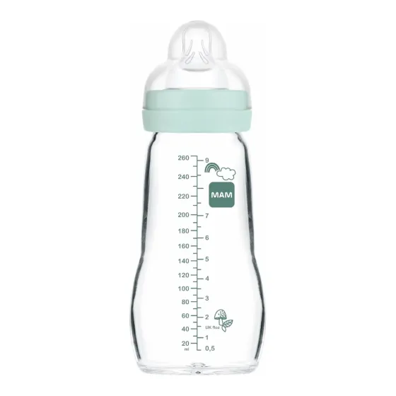 MAM Baby butelka szklana Feel Good 260 ml 2m+