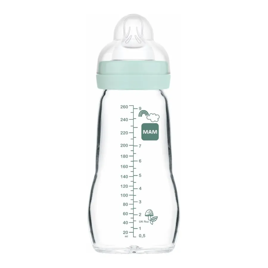 MAM Baby butelka szklana Feel Good 260 ml 2m+