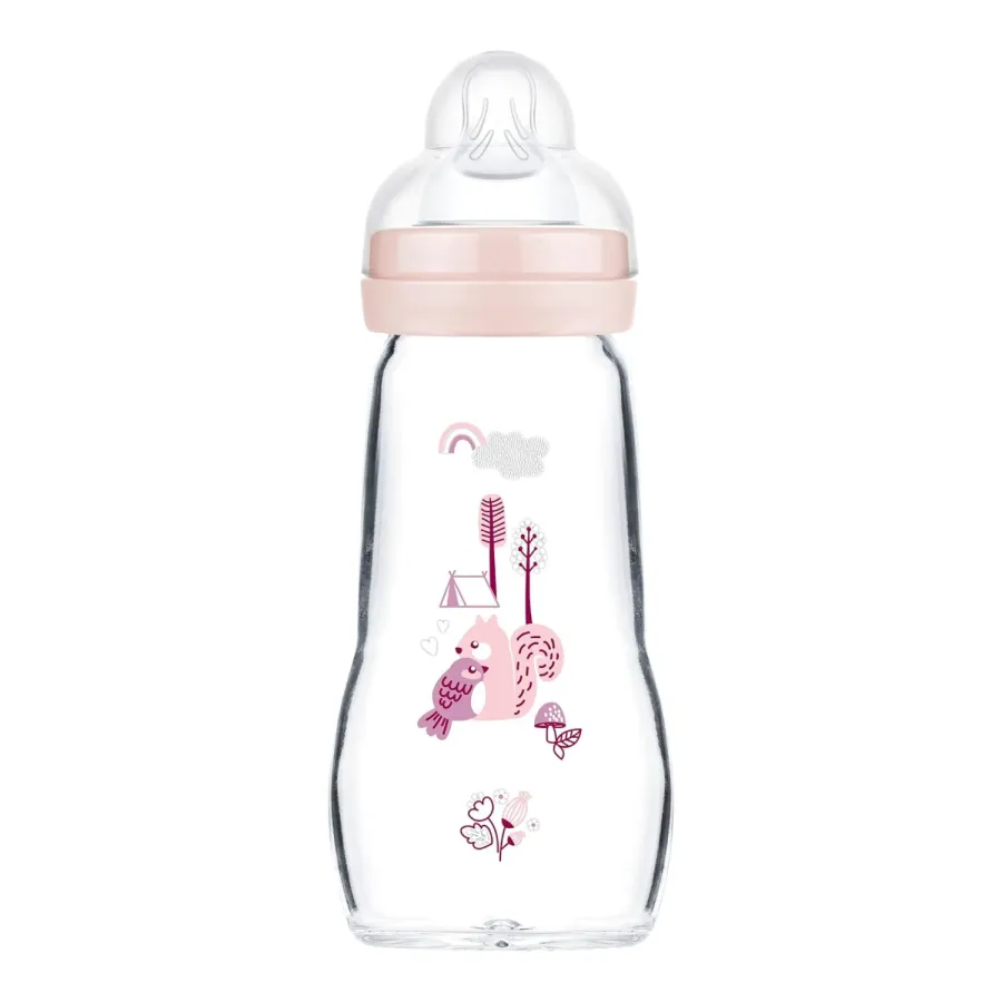MAM Baby butelka szklana Feel Good 260 ml 2m+