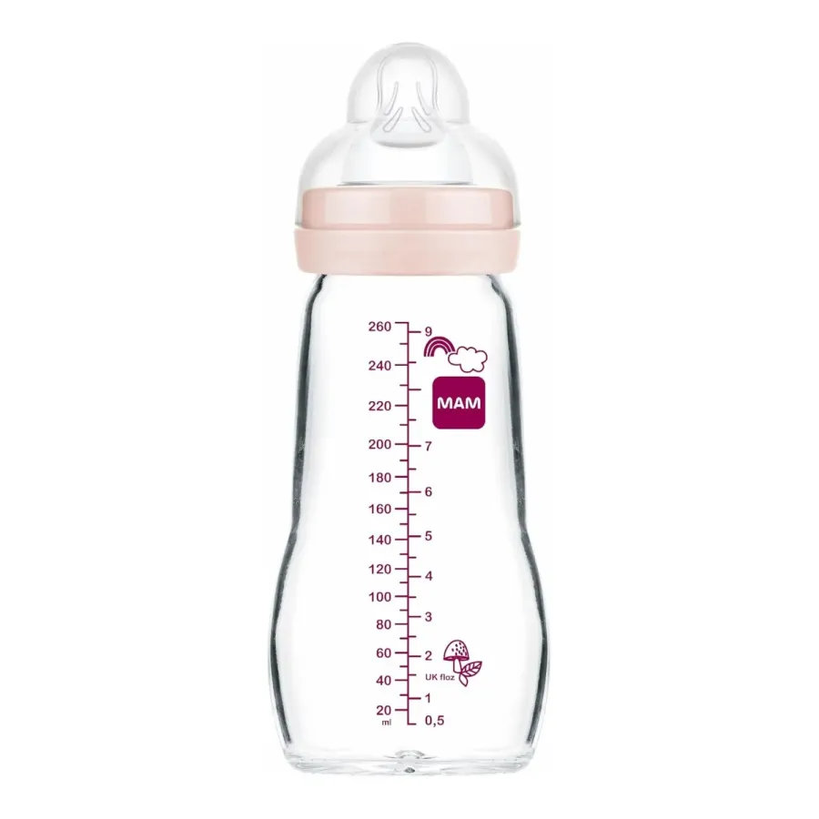 MAM Baby butelka szklana Feel Good 260 ml 2m+