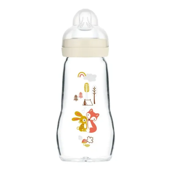 MAM Baby butelka szklana Feel Good 260 ml 2m+