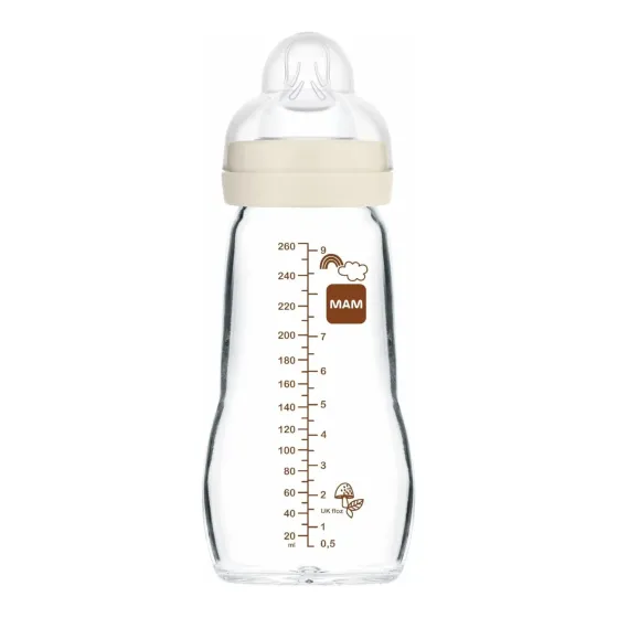 MAM Baby butelka szklana Feel Good 260 ml 2m+