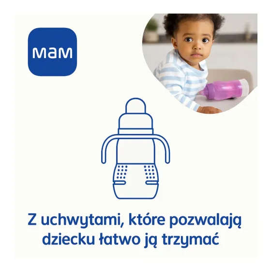 MAM Baby Butelka Treningowa Trainer 220 ml 4m+ | Szachrajka