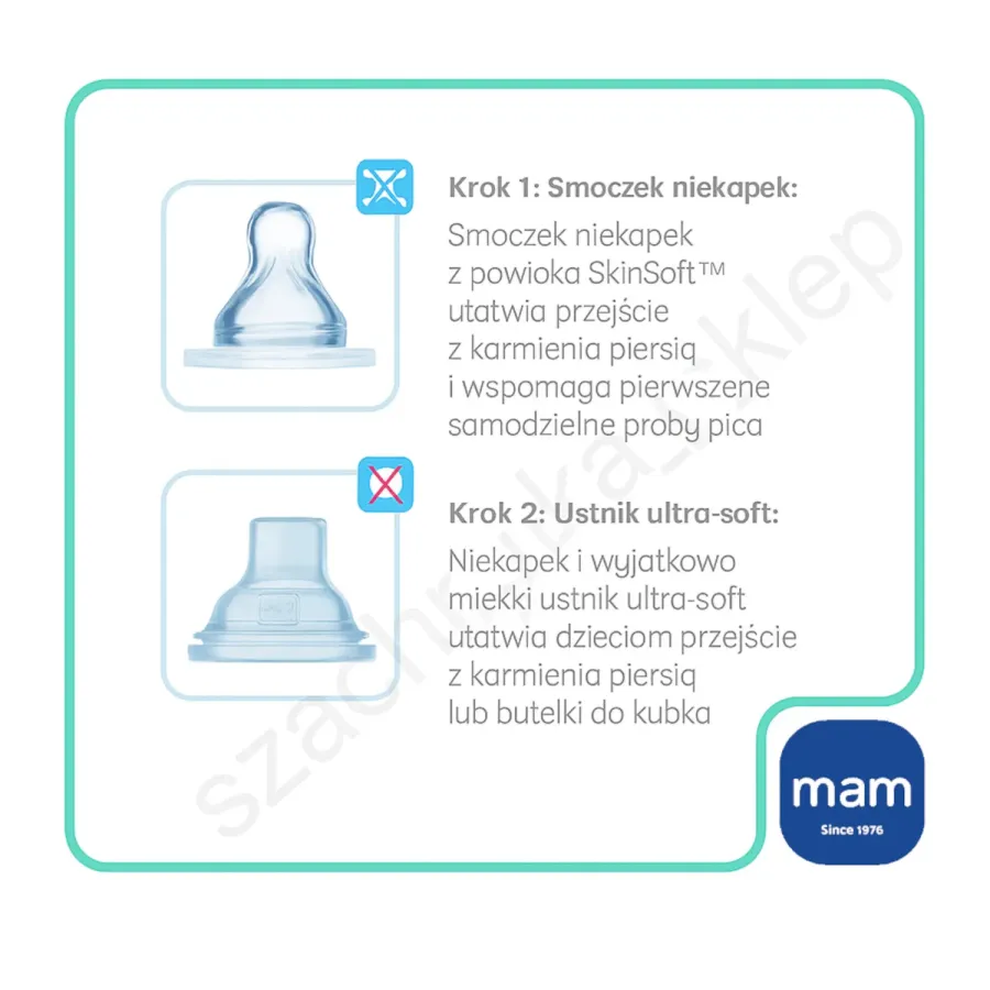 MAM Baby Butelka Treningowa Trainer 220 ml 4m+ | Szachrajka