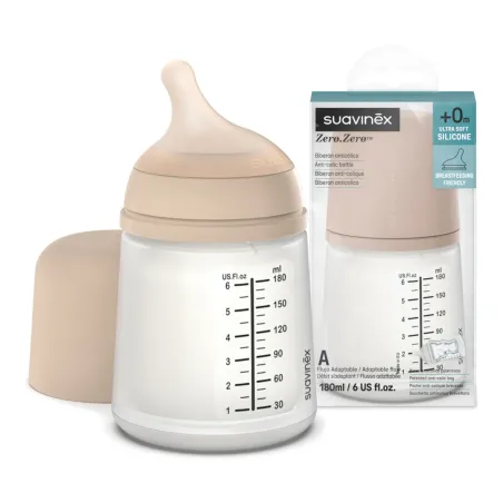 Suavinex Butelka Zero Zero 180 ml adaptacyjny przepływ A | Szachrajka