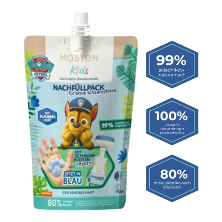 Mabyen Psi Patrol zapas do mydła w piance jagoda 250 ml