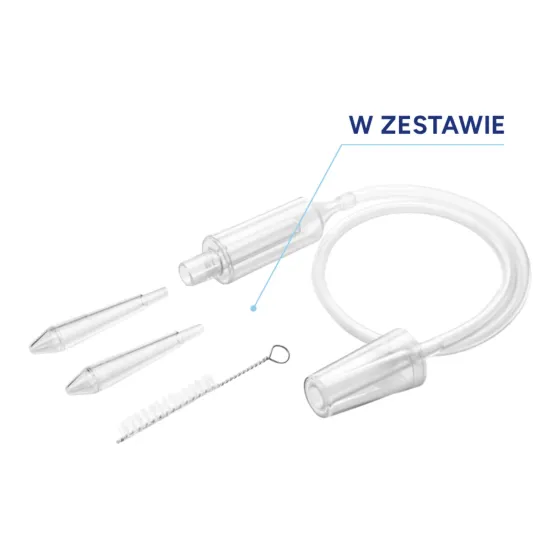 Aspirator Katarek Standard z 2 końcówkami do nosa i szczoteczką