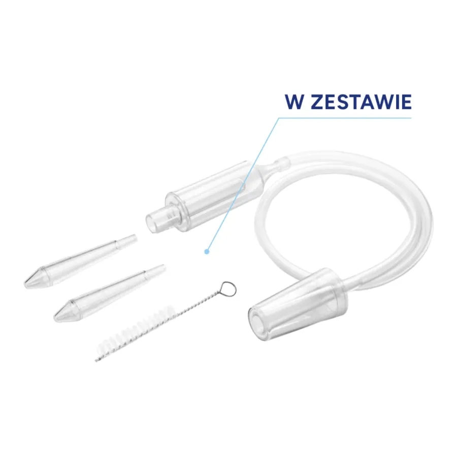 Aspirator Katarek Standard z 2 końcówkami do nosa i szczoteczką