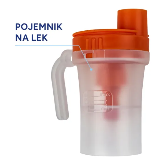 Katarek nebulizator pneumatyczny z pojemnikiem na lek 8 ml