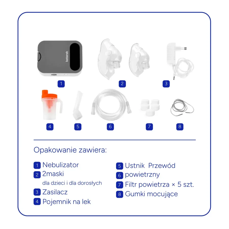 Katarek nebulizator kompresorowy wyrób medyczny CE 0598