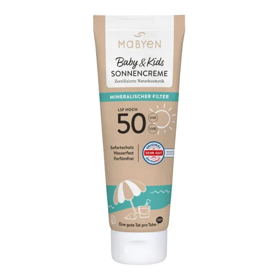 MABYEN krem przeciwsłoneczny SPF 50+ non-nano dla dzieci 100 ml