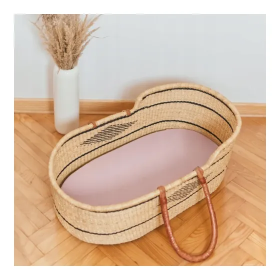 Poofi Prześcieradło bawełniane do wózka gondoli 75x35cm Muszstarda