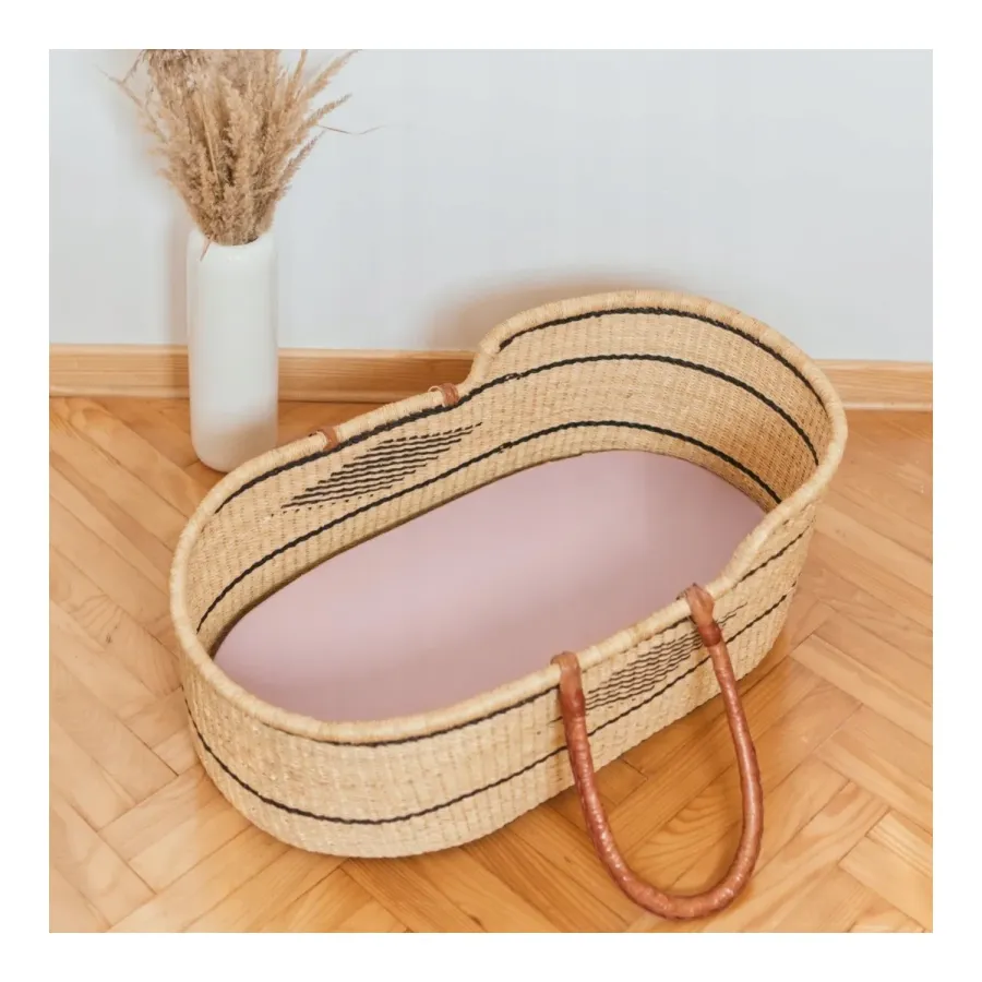 Poofi Prześcieradło bawełniane do wózka gondoli 75x35cm Muszstarda