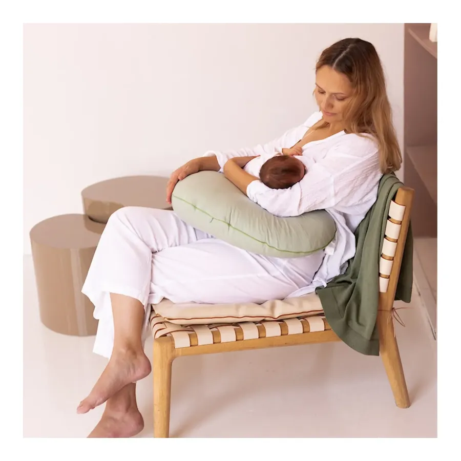 PUUKI poduszka do karmienia rogal z bawełny organicznej