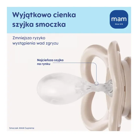Smoczek MAM Supreme Night z otwartą tarczką i dużymi otworami