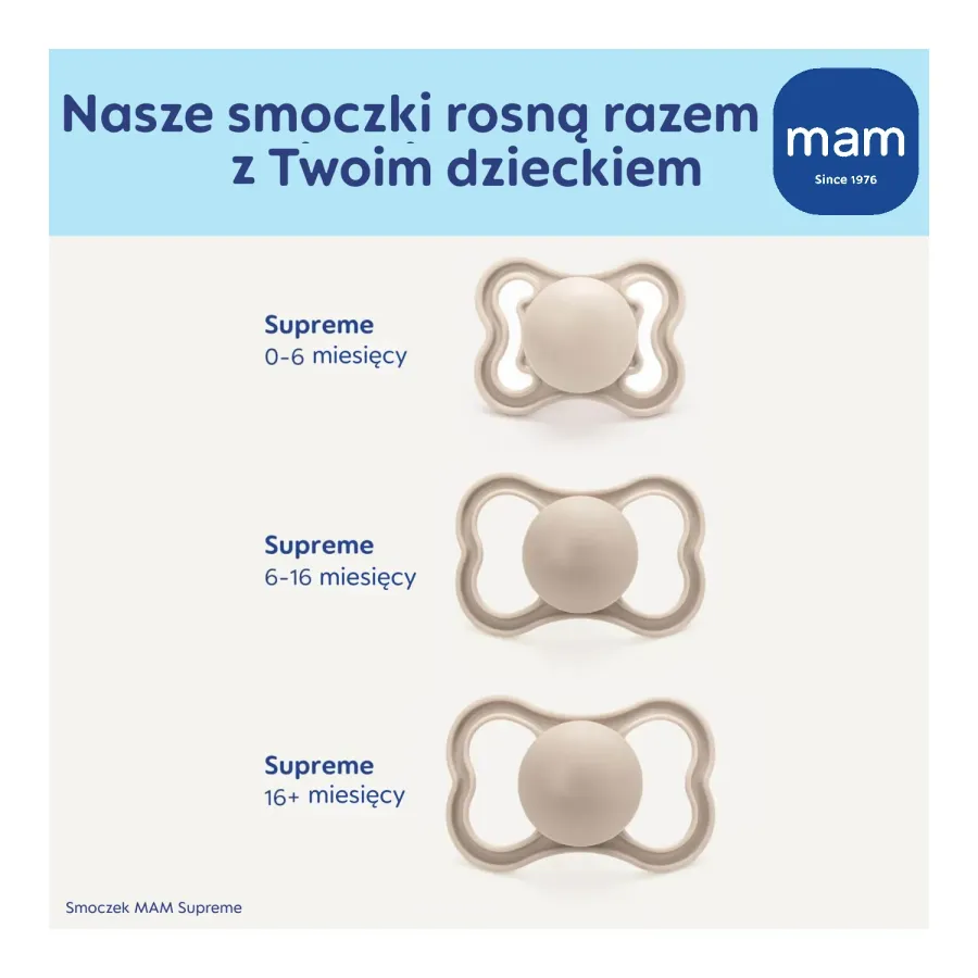 Smoczek MAM Supreme Night z otwartą tarczką i dużymi otworami