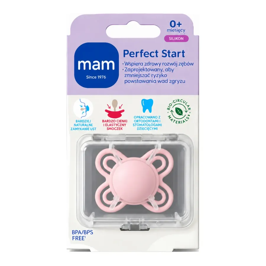 MAM Baby Perfect 0m+ smoczek ortodontyczny silikonowy