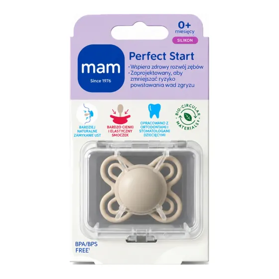 MAM Baby Perfect 0m+ smoczek ortodontyczny silikonowy