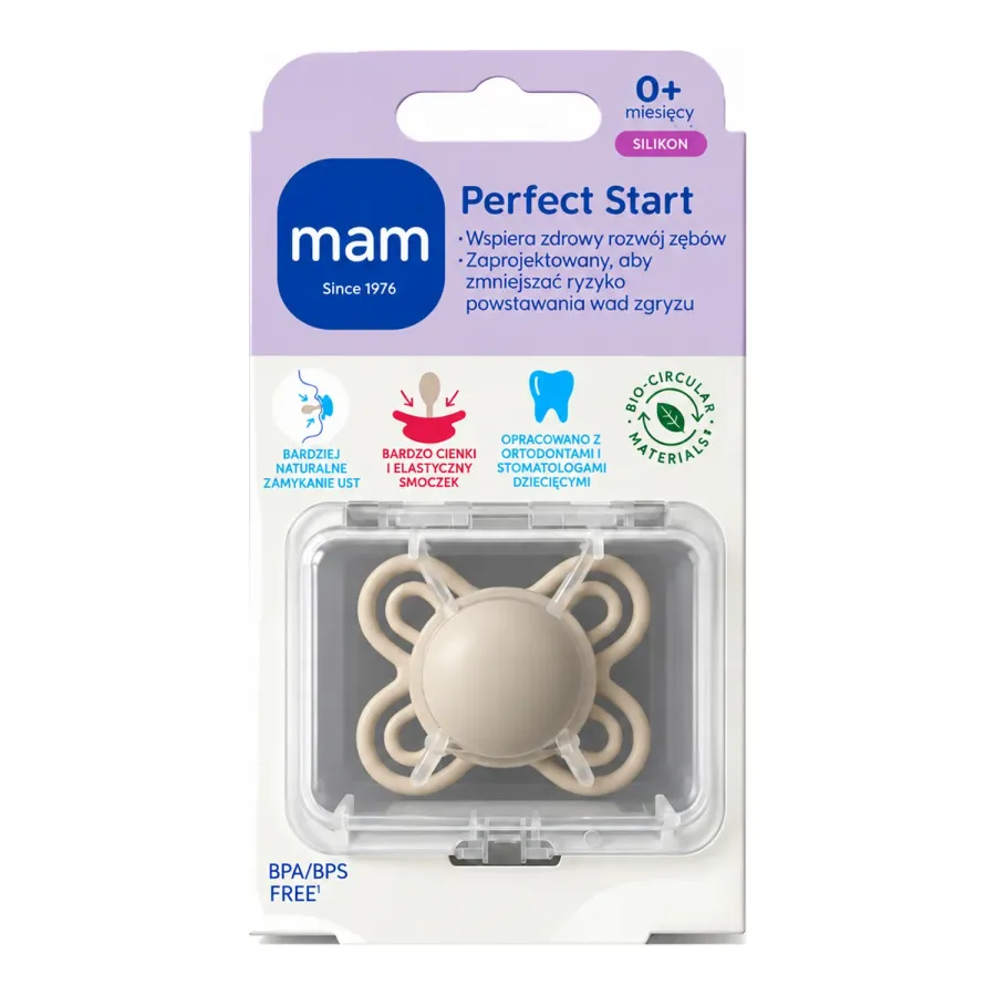 MAM Baby Perfect 0m+ smoczek ortodontyczny silikonowy