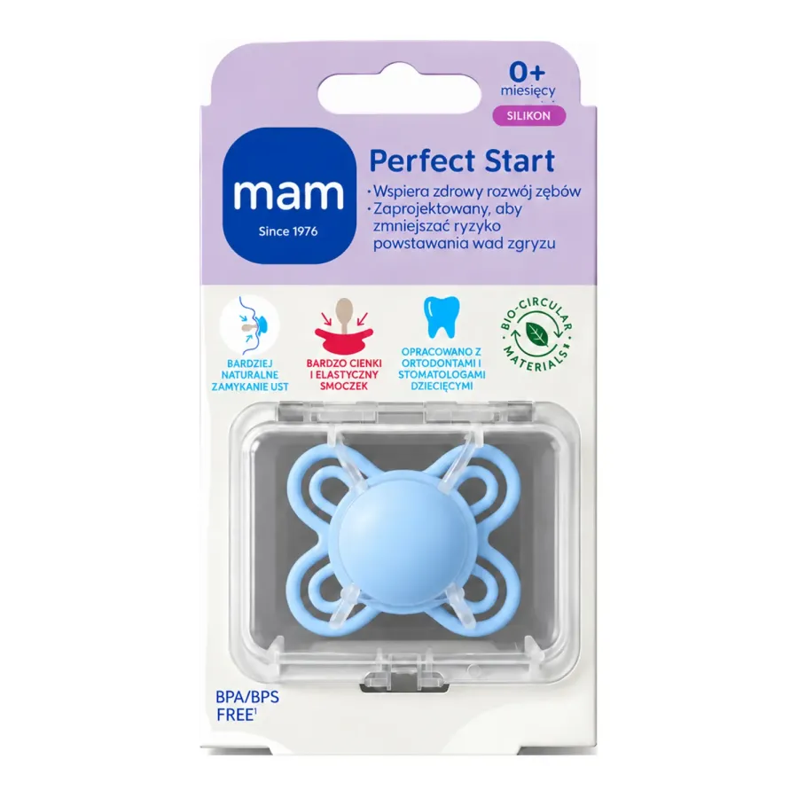 MAM Baby Perfect 0m+ smoczek ortodontyczny silikonowy