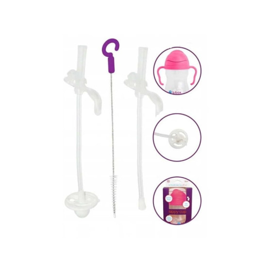 B.BOX Wymienne słomki do bidonu z ciężarekiem 2 sztuki