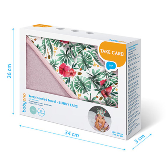 Babyono Okrycie kąpielowe ręcznik frotte 100x100cm