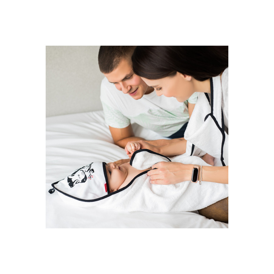 Babyono Okrycie kąpielowe dla dzieci ręcznik bambus 85x85cm