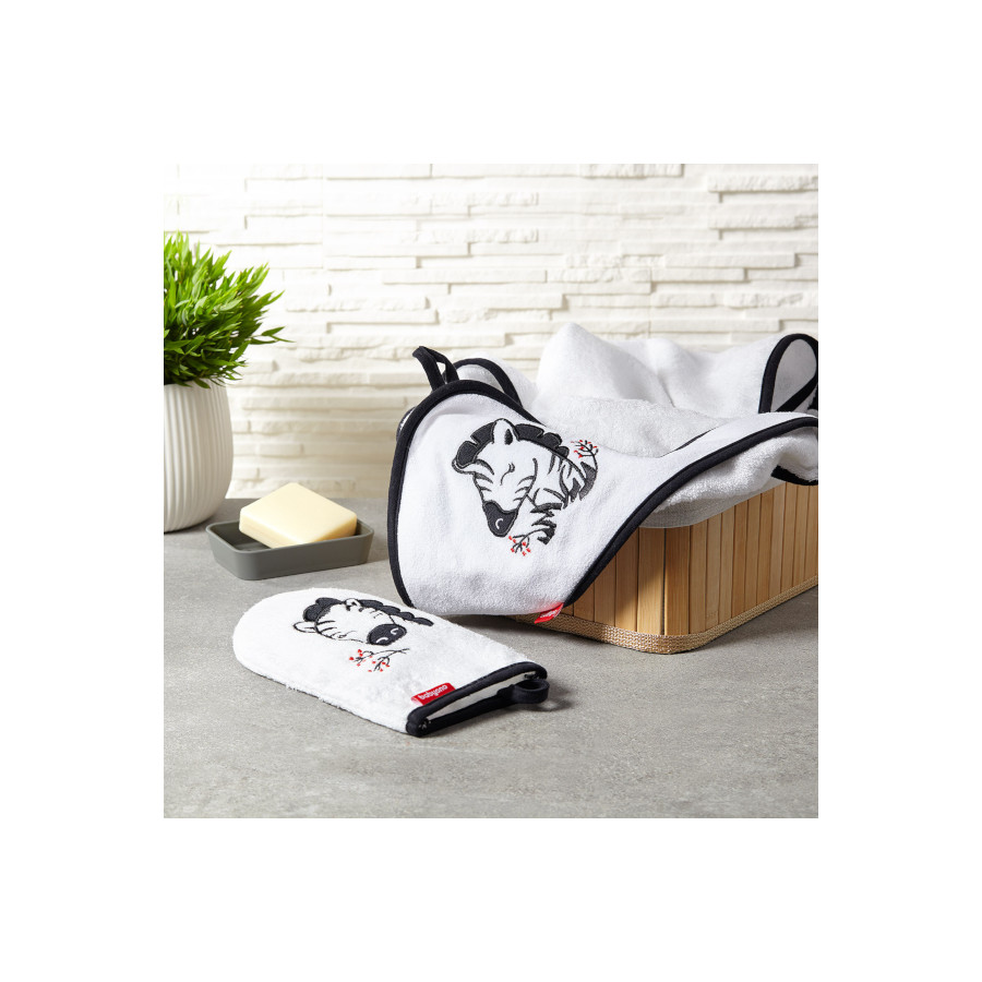 Babyono Okrycie kąpielowe dla dzieci ręcznik bambus 85x85cm