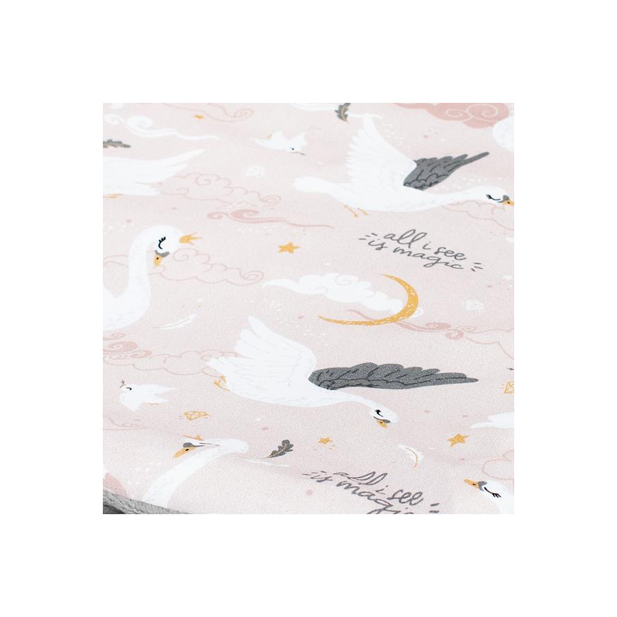 Bonjour Cherie Kocyk Bawełna z minky (100x150) Łabędzie