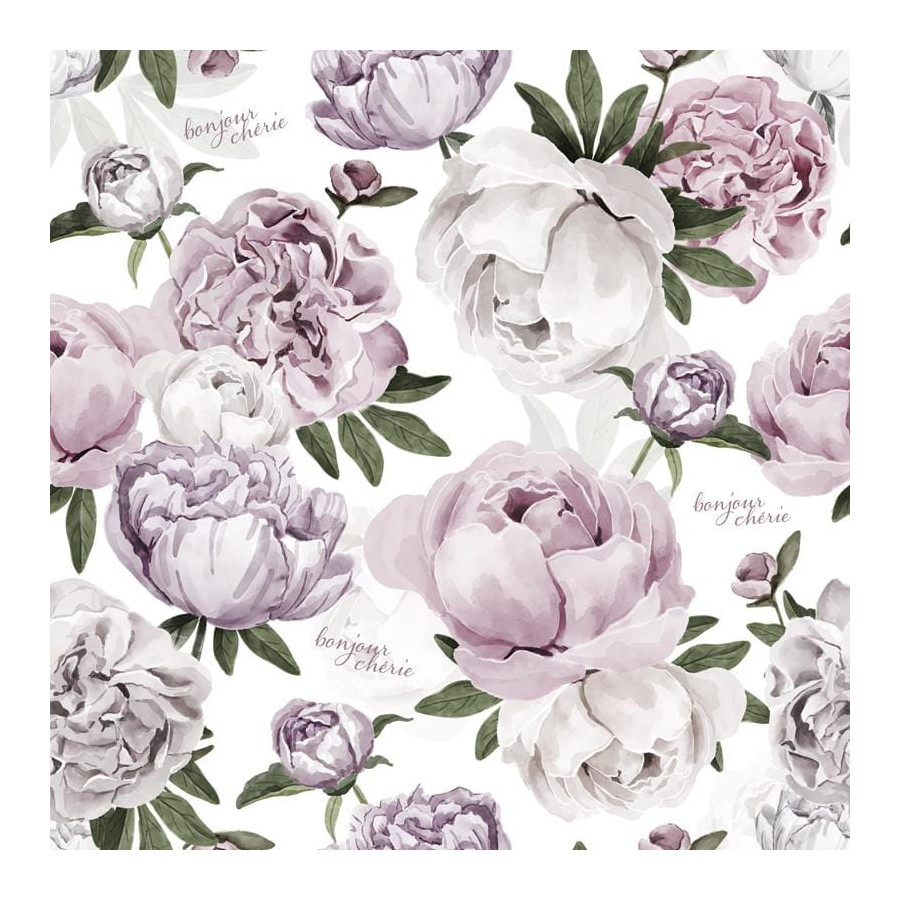 Bonjour Cherie Poduszka Bawełna z minky (25x30) Peonie