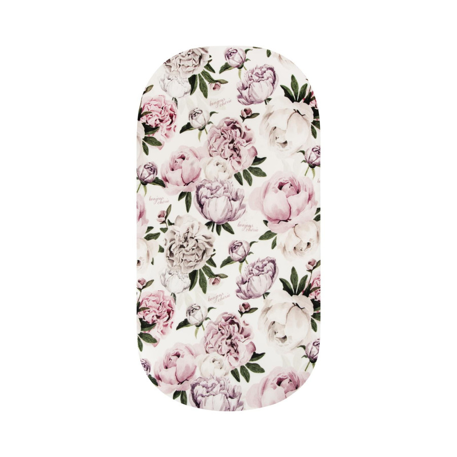 Bonjour Cherie Prześcieradło do materaca Bambus 120x60cm Peonie