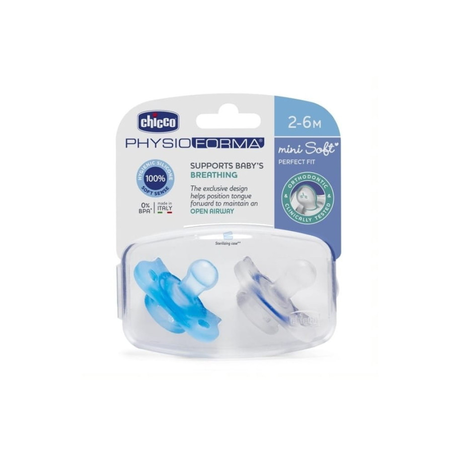 Chicco Smoczek uspokajający PhysioForma 2-6m Mini Soft 2 sztuki