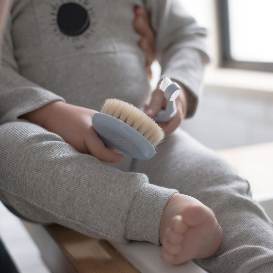 Minene Zestaw pielęgnacyjny do włosów dla niemowląt 2w1 szczotka, grzebień