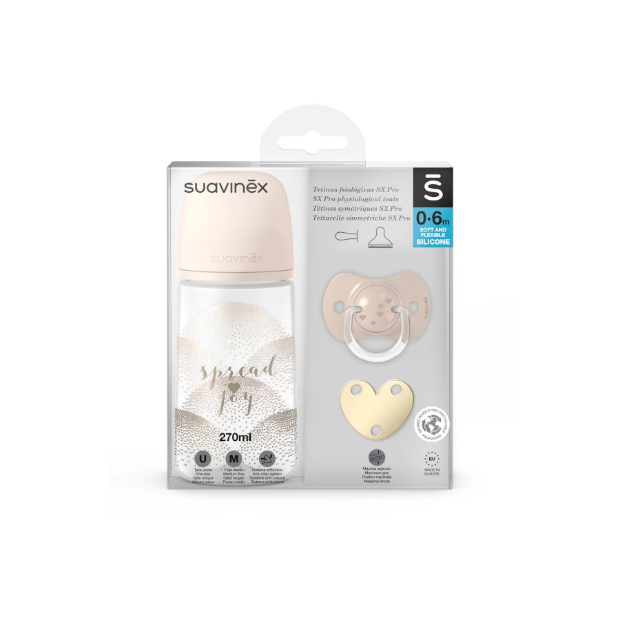 Suavinex Zestaw Startowy prezentowy SX Pro Butelka antykolkowa