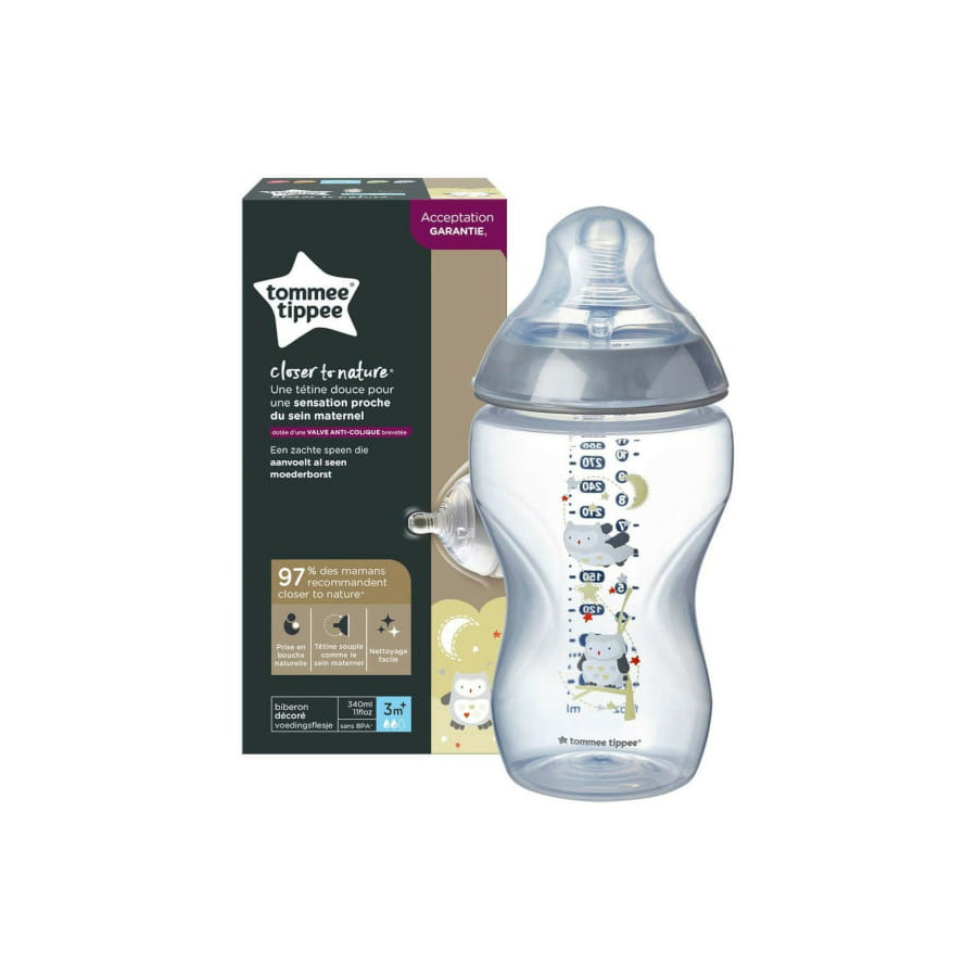 Tommee Tippee Butelka antykolkowa 340ml 3m+ średni przepływ