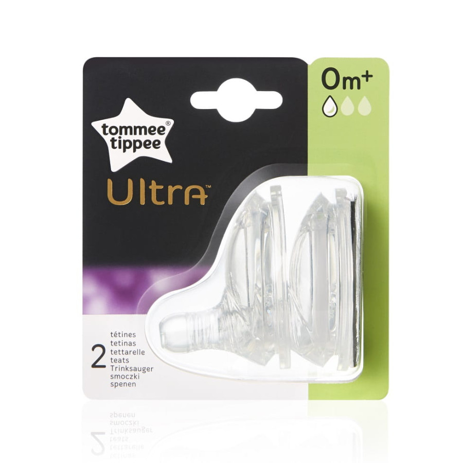 Tommee Tippee Smoczek do butelki Ultra 0m+ wolny przepływ 2 sztuki