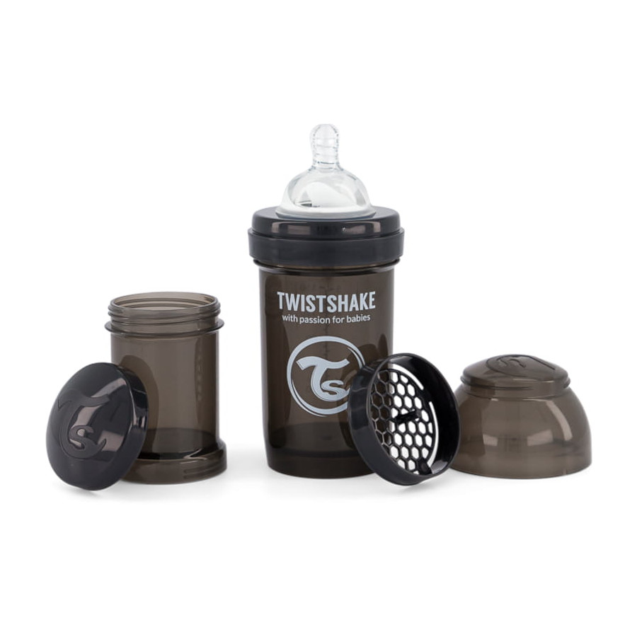 Twistshake Butelka Antykolkowa 180ml Black