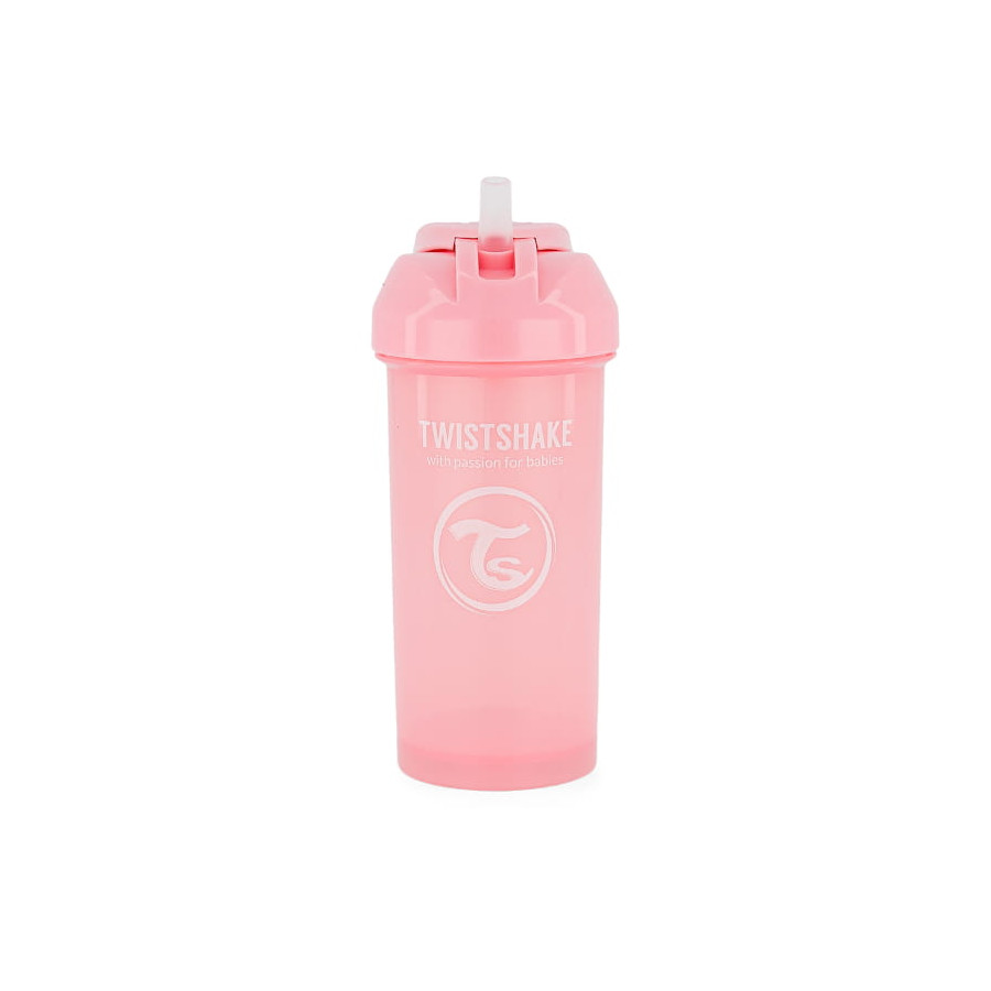 Twistshake Bidon ze słomką 360 ml Pastel Pink